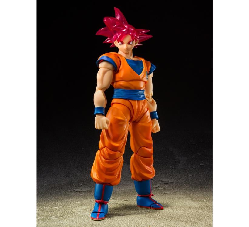 Bandai Tamashii Nations S.H.Figuarts Super Saiyan GOD Son Goku SDCC 2021 Event Exclusive Color Edition