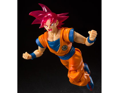 Bandai Tamashii Nations S.H.Figuarts Super Saiyan GOD Son Goku SDCC 2021 Event Exclusive Color Edition