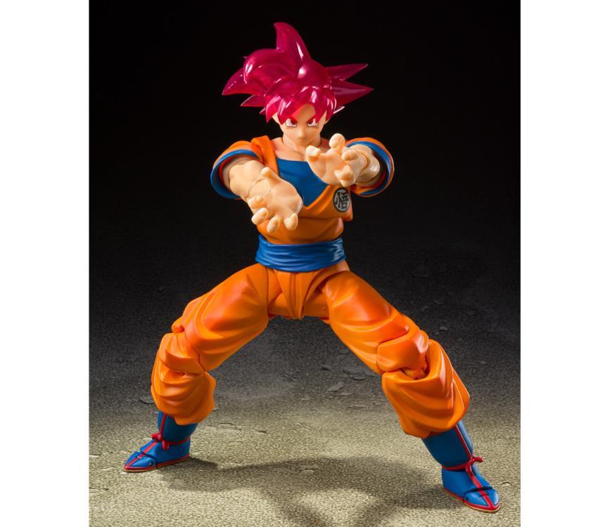 Bandai Tamashii Nations S.H.Figuarts Super Saiyan GOD Son Goku SDCC 2021 Event Exclusive Color Edition