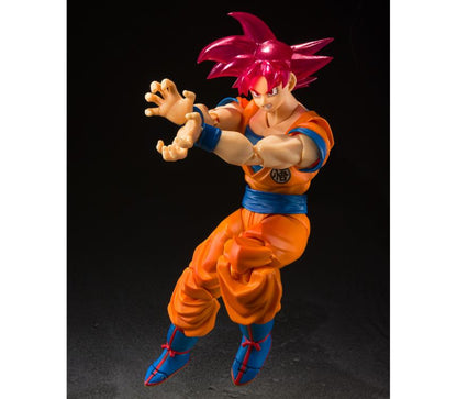Bandai Tamashii Nations S.H.Figuarts Super Saiyan GOD Son Goku SDCC 2021 Event Exclusive Color Edition