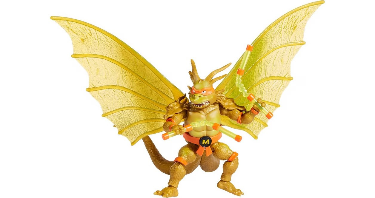 Teenage Mutant Ninja Turtles x Godzilla Mikey King Ghidorah Mashups Collector 5-in Action Figure
