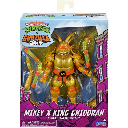 Teenage Mutant Ninja Turtles x Godzilla Mikey King Ghidorah Mashups Collector 5-in Action Figure