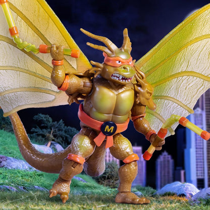 Teenage Mutant Ninja Turtles x Godzilla Mikey King Ghidorah Mashups Collector 5-in Action Figure