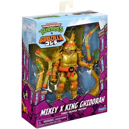 Teenage Mutant Ninja Turtles x Godzilla Mikey King Ghidorah Mashups Collector 5-in Action Figure