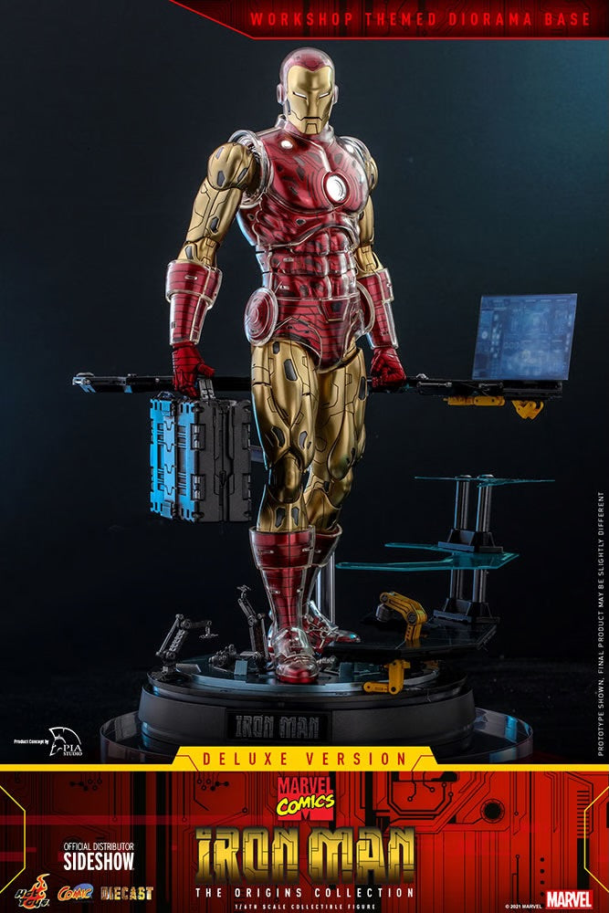 IRON MAN DELUXE (The Origins Collection) Sixth Scale Figure by Hot Toys