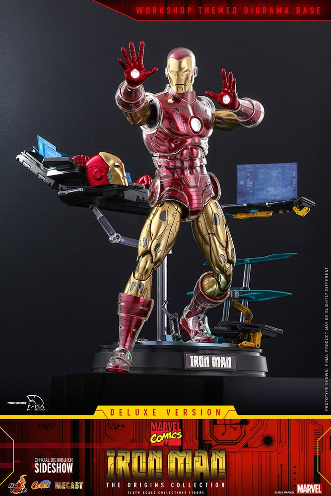 IRON MAN DELUXE (The Origins Collection) Sixth Scale Figure by Hot Toys
