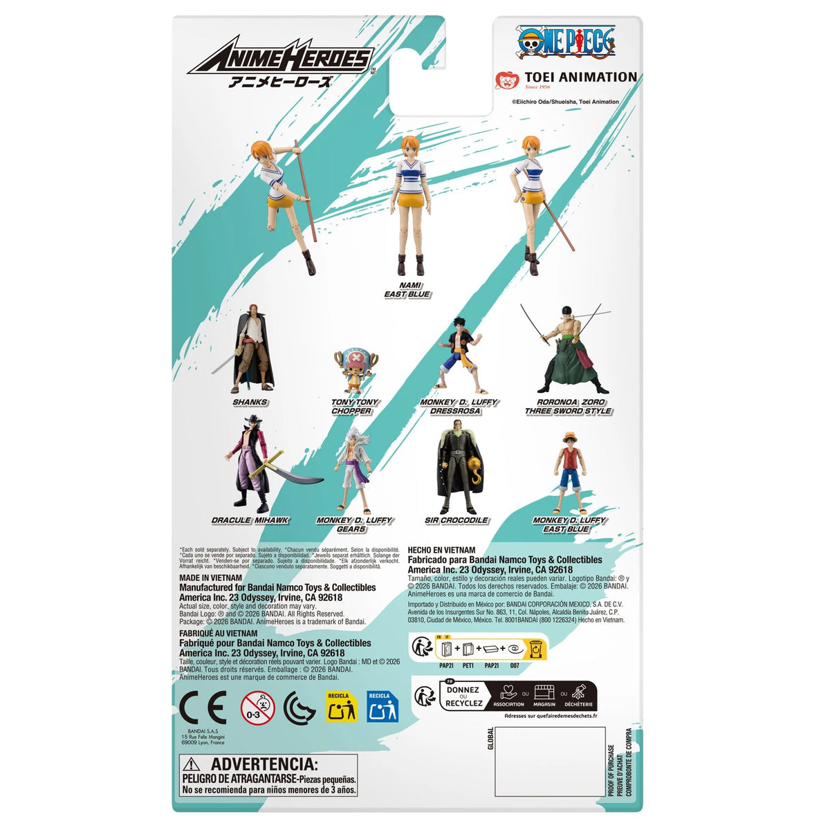 One Piece Anime Heroes Nami (East Blue) Action Figure