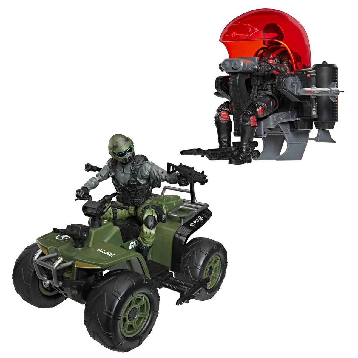 G.I. Joe Classified Series #218 Snake Eyes & Varmint ATV vs. Stealth Viper & Cobra Stealth Flight Pod (Trubble Bubble) Action Figure Two-Pack