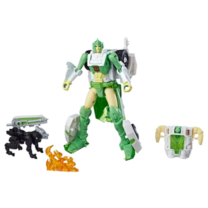 Transformers Generations War for Cybertron: Siege Deluxe Class Autobot Greenlight with Dazzlestrike