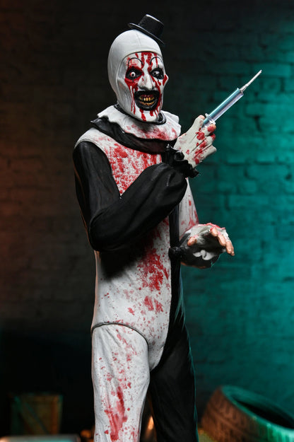 TERRIFIER 2 - ULTIMATE ART THE CLOWN 7" SCALE ACTION FIGURE (BLOOD SPLATTERED)