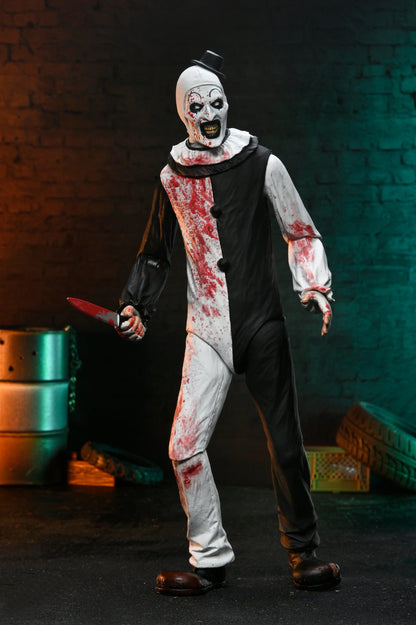 TERRIFIER 2 - ULTIMATE ART THE CLOWN 7" SCALE ACTION FIGURE (BLOOD SPLATTERED)