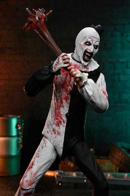 TERRIFIER 2 - ULTIMATE ART THE CLOWN 7" SCALE ACTION FIGURE (BLOOD SPLATTERED)