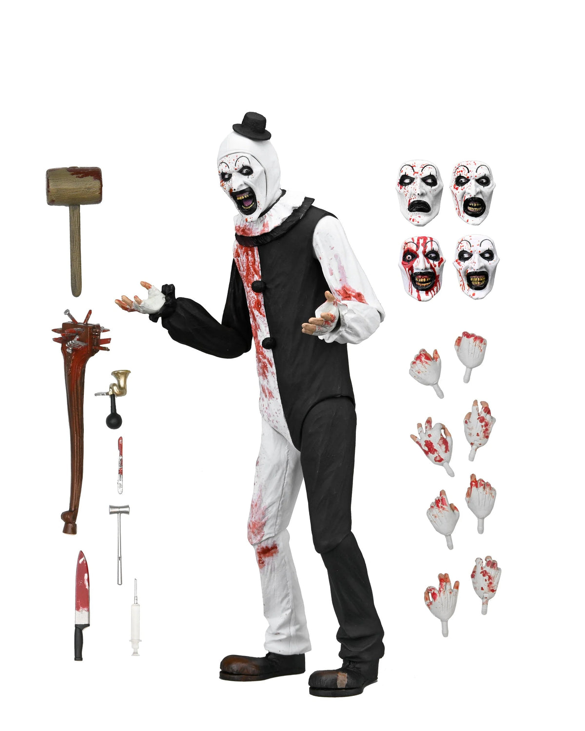 TERRIFIER 2 - ULTIMATE ART THE CLOWN 7" SCALE ACTION FIGURE (BLOOD SPLATTERED)