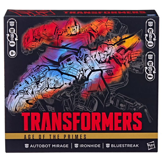 Transformers Age of the Primes Autobot Mirage, Ironhide, and Bluestreak
