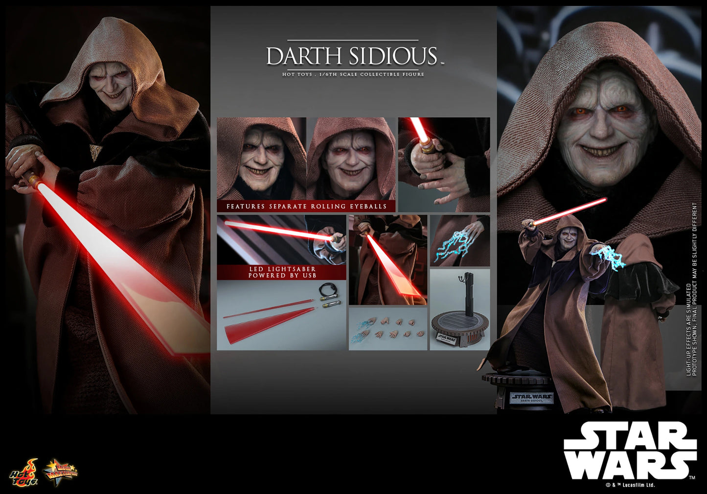 (Pre-Orders) DARTH SIDIOUS™ EPIII Sixth Scale Figure by Hot Toys