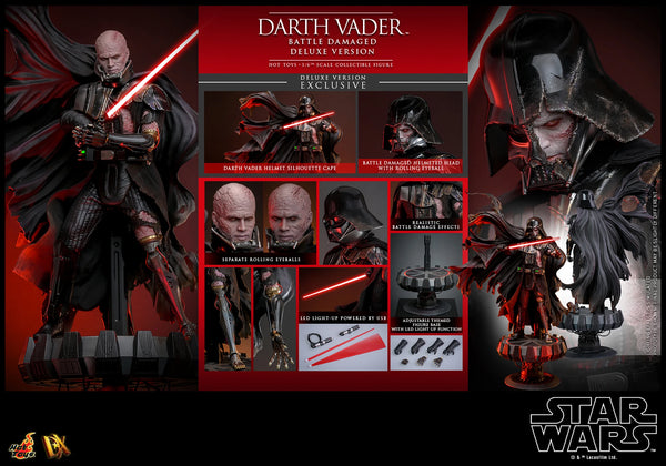 Pre-Order: DARTH VADER™ (BATTLE DAMAGED) (DELUXE VERSION) Sixth Scale Figure by Hot Toys