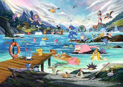 Adult puzzle 1000 pieces - Pokémon - Pokémon- Vaporeon and Temperate Marine