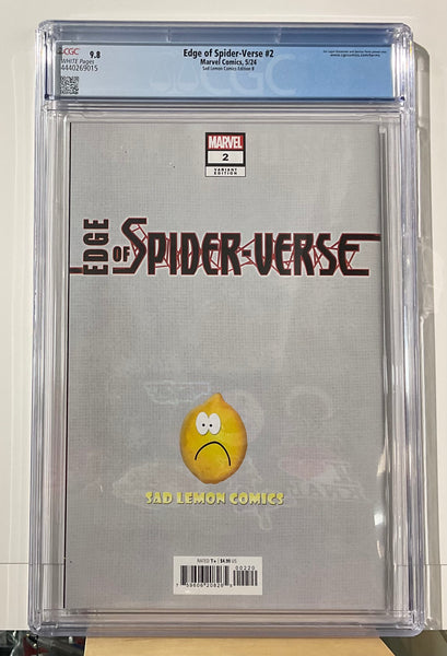 Edge of Spider-Verse #2 cgc 9.8 Sad Lemon Comic Edition