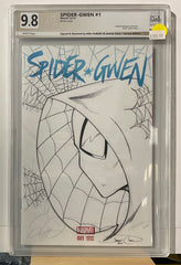 Spider-Gwen (2015 2nd Series) #1H 9,8 PGX Sketched Cover by DeBalfo & Clark