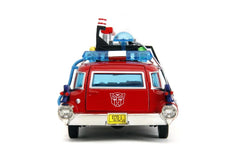 Ghostbusters x Transformers Hollywood Rides Ecto-1 (Optimus Prime Graphics) 1/24 Scale Vehicle