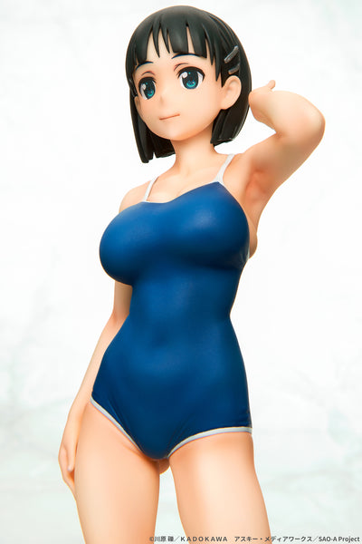 SWORD ART ONLINE SUGUHA KIRIGAYA SWIMSUIT 1/7 PVC FIG NAVY (Q-SIX BEAT)