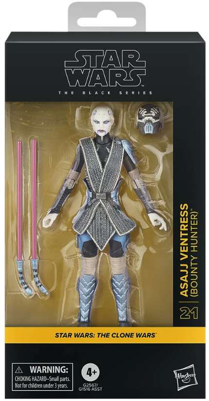 STAR WARS BLACK SERIES: CLONE WARS ASAJJ VENTRESS 6in. (BOUNTY HUNTER)