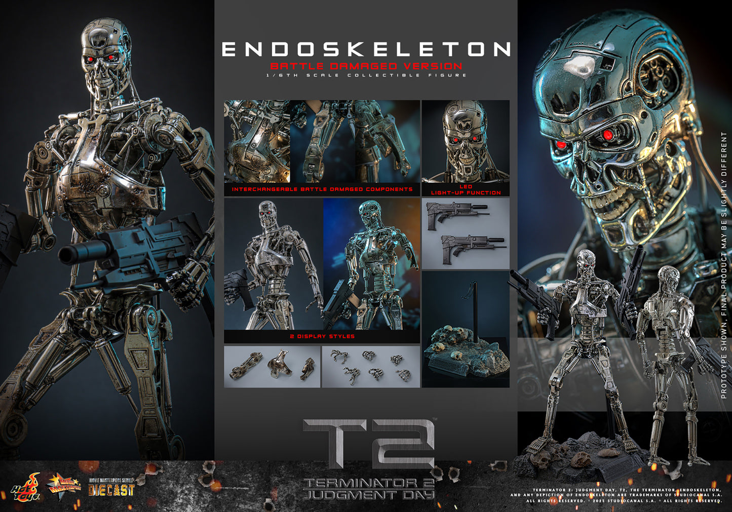 (Pre-Order) Endoskeleton (Battle Damaged Version) Hot Toy