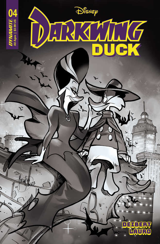 Darkwing Duck #4 Cover I 20 Copy Variant Edition Andolfo Black & White