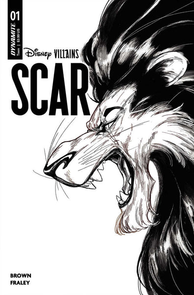 Disney Villains Scar #1 Cover I 15 Copy Variant Edition Lindsay Black & White