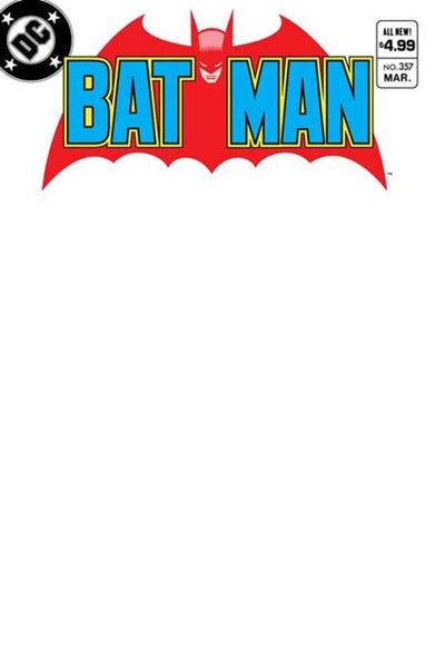 Batman #357 Facsimile Edition Blank Variant 2nd Print