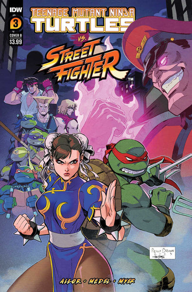 Teenage Mutant Ninja Turtles vs Street Fighter #3 (Of 5) Cover B Brown