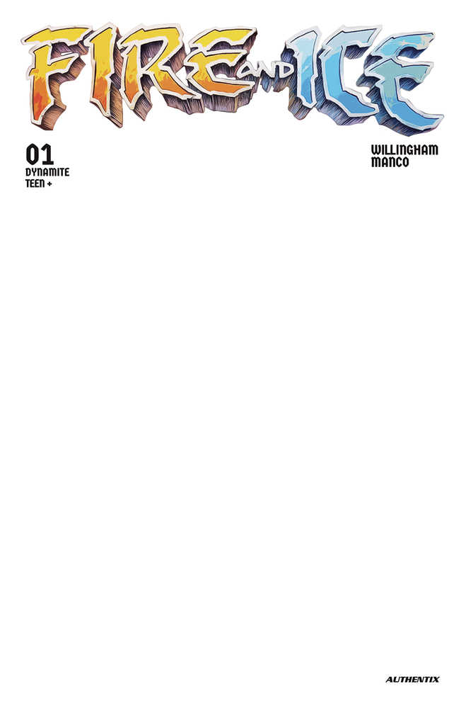 Fire And Ice #1 Cover D Blank Authentix