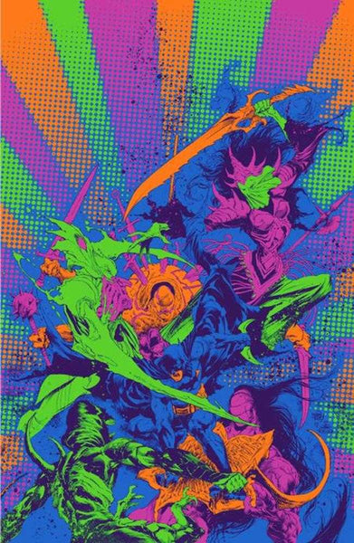 Knight Terrors #3 (Of 4) Cover D Ivan Reis Darkest Hour Neon Ink Card Stock Variant