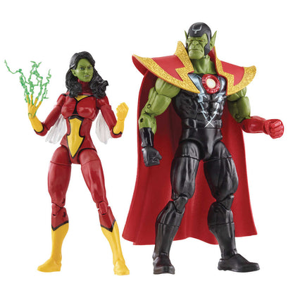 The Avengers 60th Anniversary Marvel Legends Skrull Queen and Super Skrull Two-Pack