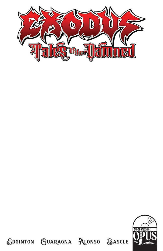 Exodus Tales Of Damned #1 Cover C Blank Sketch