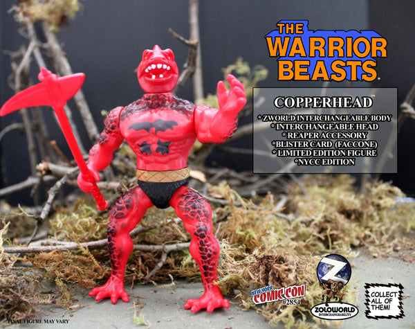 THE WARRIOR BEASTS COPPERHEAD MOC ACTION FIGURE