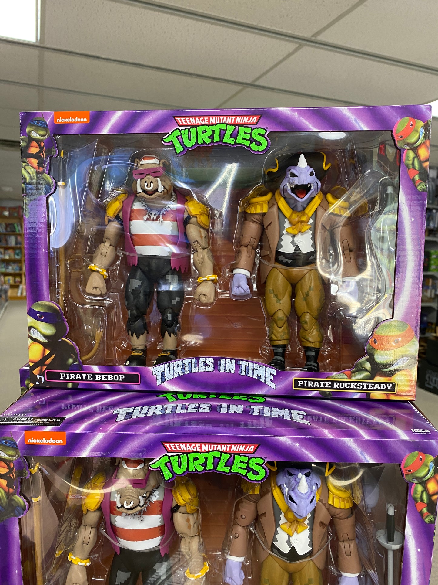 TURTLES IN TIME PIRATE BEBOP & ROCKSTEADY 7IN AF 2PK