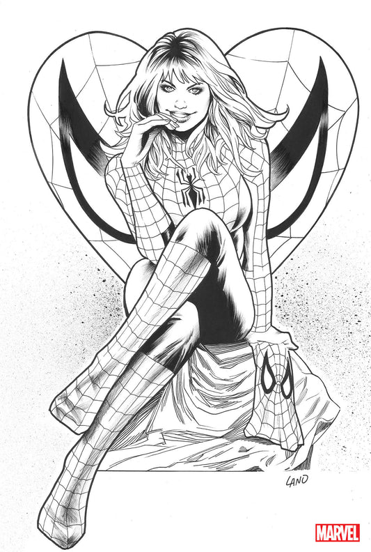 Amazing Spider-Man 25 Greg Land Virgin Black And White Variant