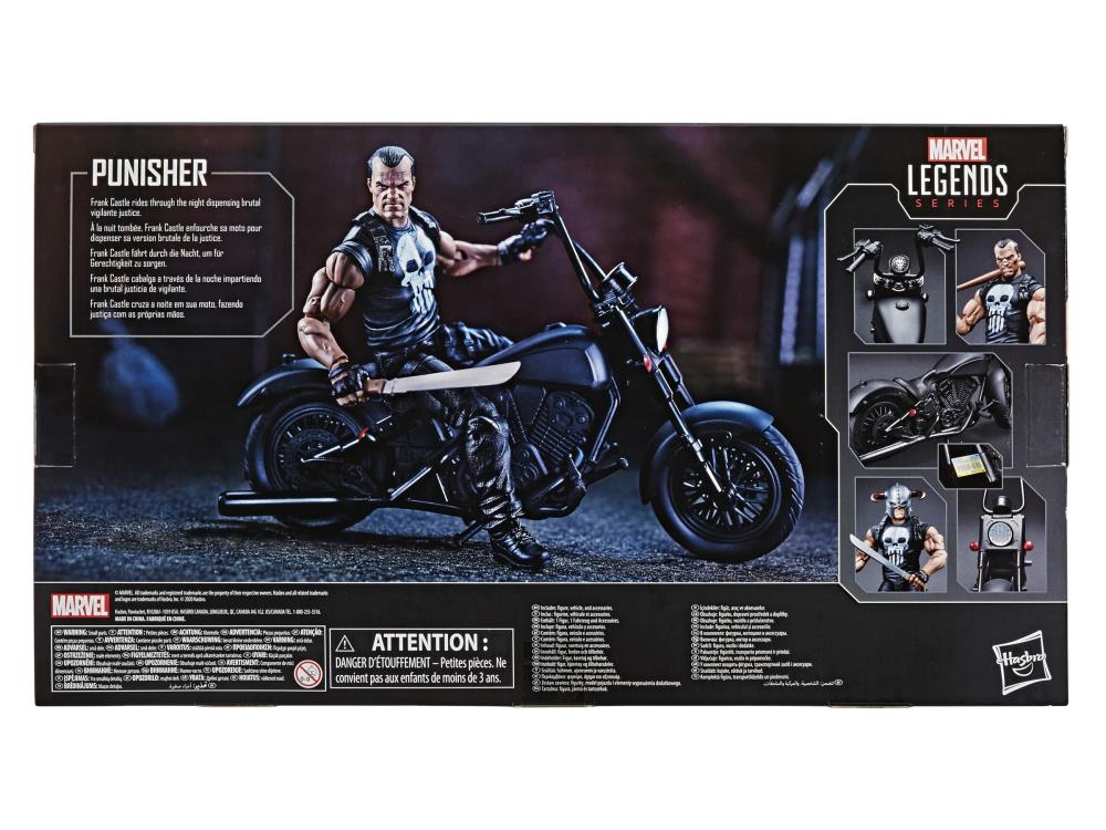 Marvel Legends Series 6-inch The Punisher Action Figure with Motorcycle