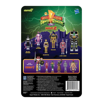 Mighty Morphin Power Rangers ReAction Black Ranger Figure