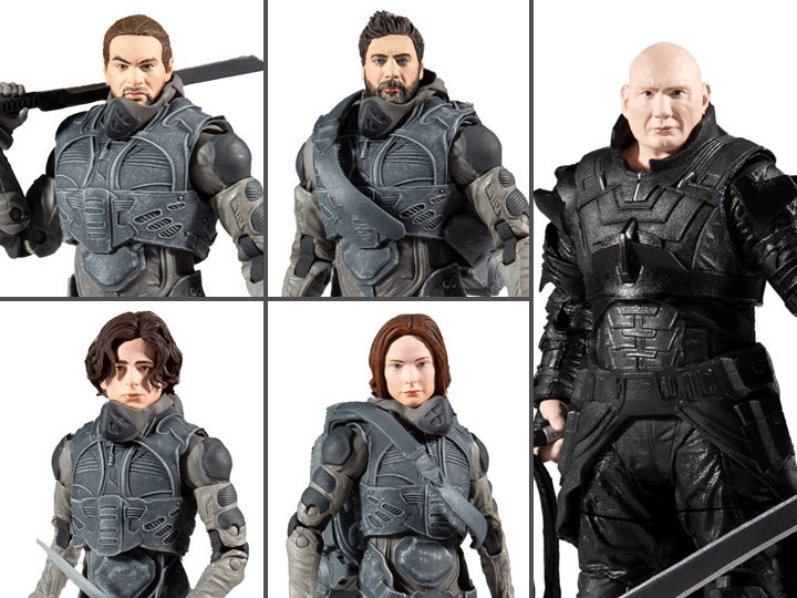 Dune (2020) Set of 4 Action Figures (Build-a-Beast Rabban)