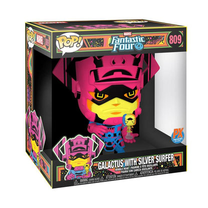 Pop! Marvel: Fantastic Four - 10" Galactus w/ Silver Surfer (Black Light Ver.) PX Previews Exclusive