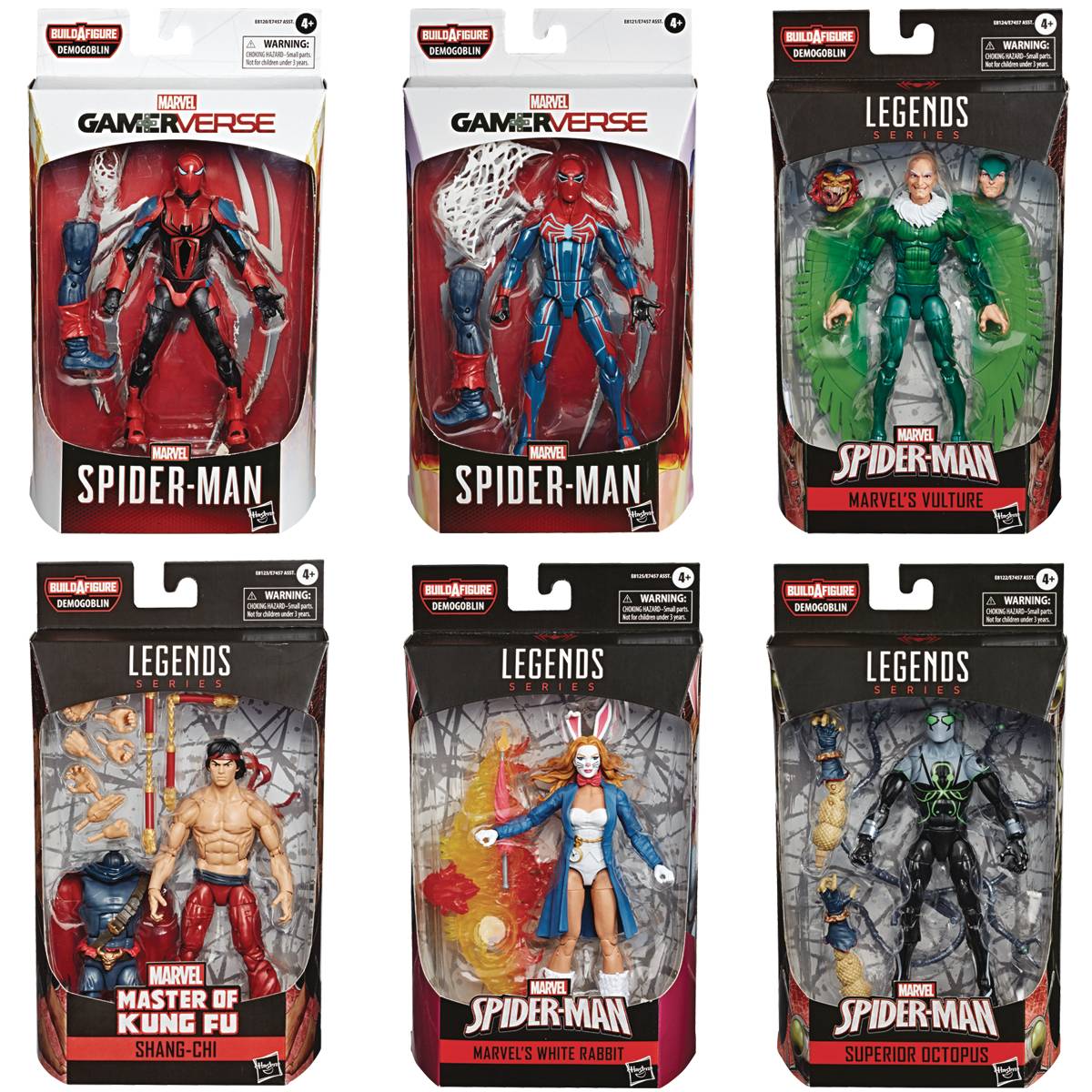 Spider-Man Marvel Legends Wave 11 Set of 6 Figures (Demogoblin BAF)