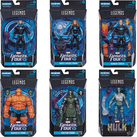 Fantastic Four Marvel Legends Wave 1 Set of 6 Figures (Super Skrull BAF)