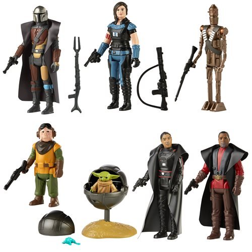 Star Wars Retro Collection The Mandalorian Wave 1 Set of 7 Figures