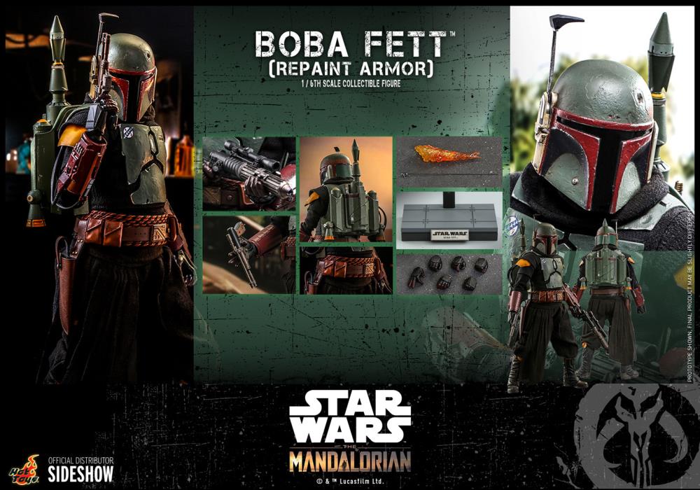 Boba Fett (Repaint Armor) Sixth Scale Figure by Hot Toys The Mandalorian - Television Masterpiece Series