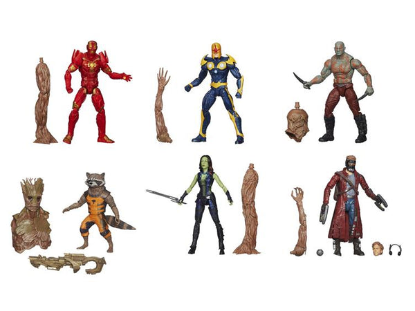Guardians of the Galaxy Marvel Legends Infinite Series Wave 1 Set of 6 Figures (Groot BAF)