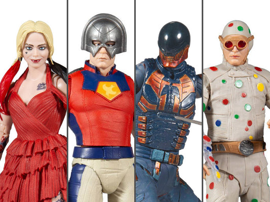 The Suicide Squad DC Multiverse Wave 1 Set of 4 Action Figures (Collect to Build: King Shark)