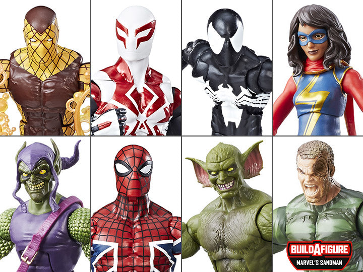 Spider-Man Marvel Legends Wave 5 Set of 7 Figures (Sandman BAF)