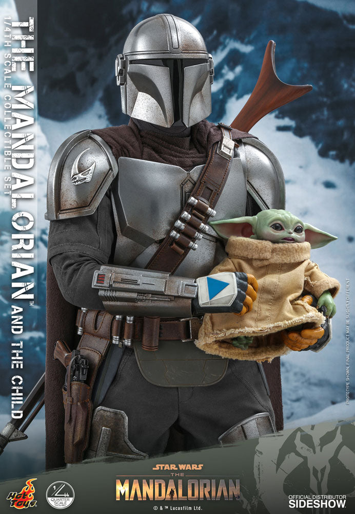 Mandalorian and The Child Quarter Scale Collectible Set - Star Wars - The Mandalorian (Hot Toys)